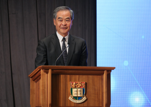 The Hon. Chun-ying Leung, Vice-Chairman of National Committee of the Chinese People’s Political Consultative Conference, delivers opening remarks.
 
